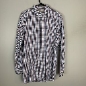 Duluth Trading Plaid Long Sleeve Wrinklefighter Shirt Size Large T Tall